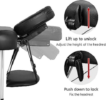 Headrest Support + cushion + lower holder for massage table